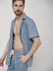 Пижама HANDY WEAR Linen Strip Short модель 0262 Фото