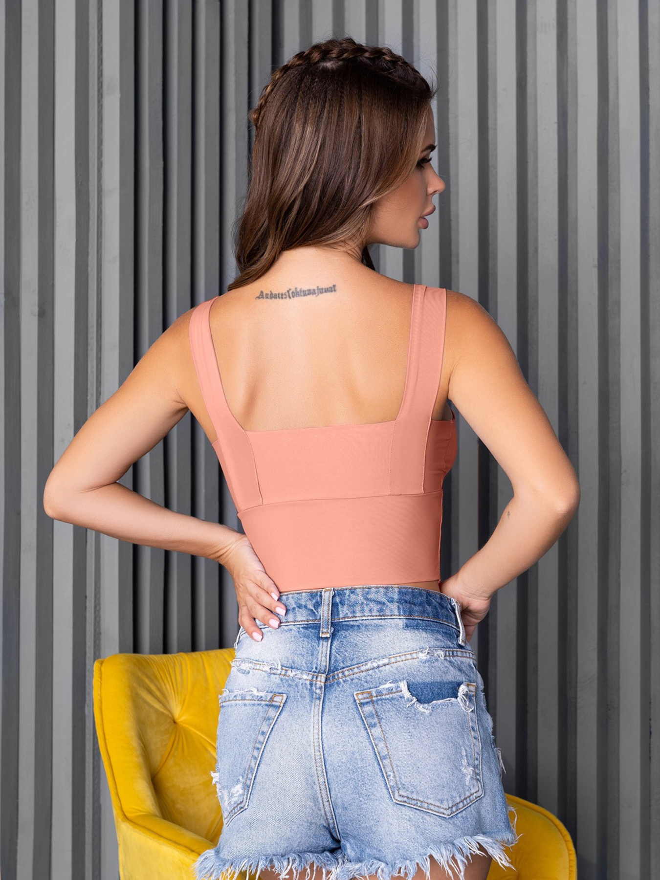 Топ ISSA Plus модель BL2-749_peach Фото