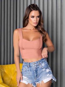 Топ ISSA Plus модель BL2-749_peach Фото