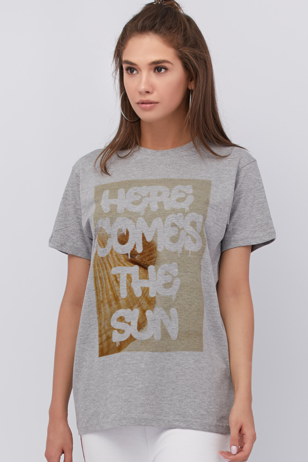 YAPPI Футболки і поло (WG3115) Жіноче колір - Сірий матеріал - Бавовна