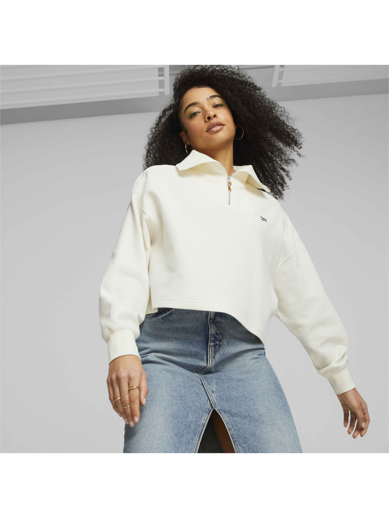 Худи PUMA DOWNTOWN Half-Zip Crew модель 621458 Фото