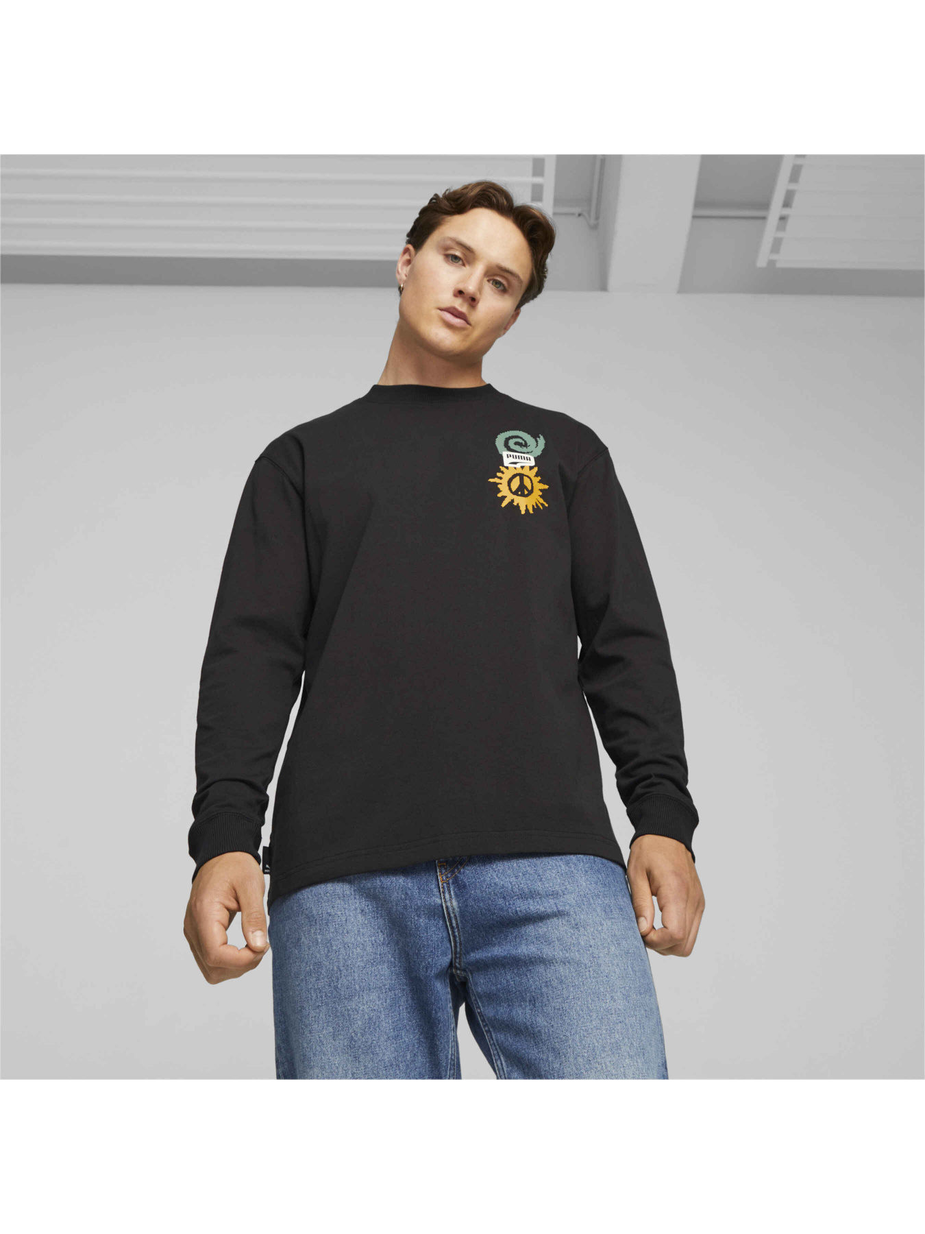 Лонгслив PUMA Downtown Ls Tee модель 621271 Фото