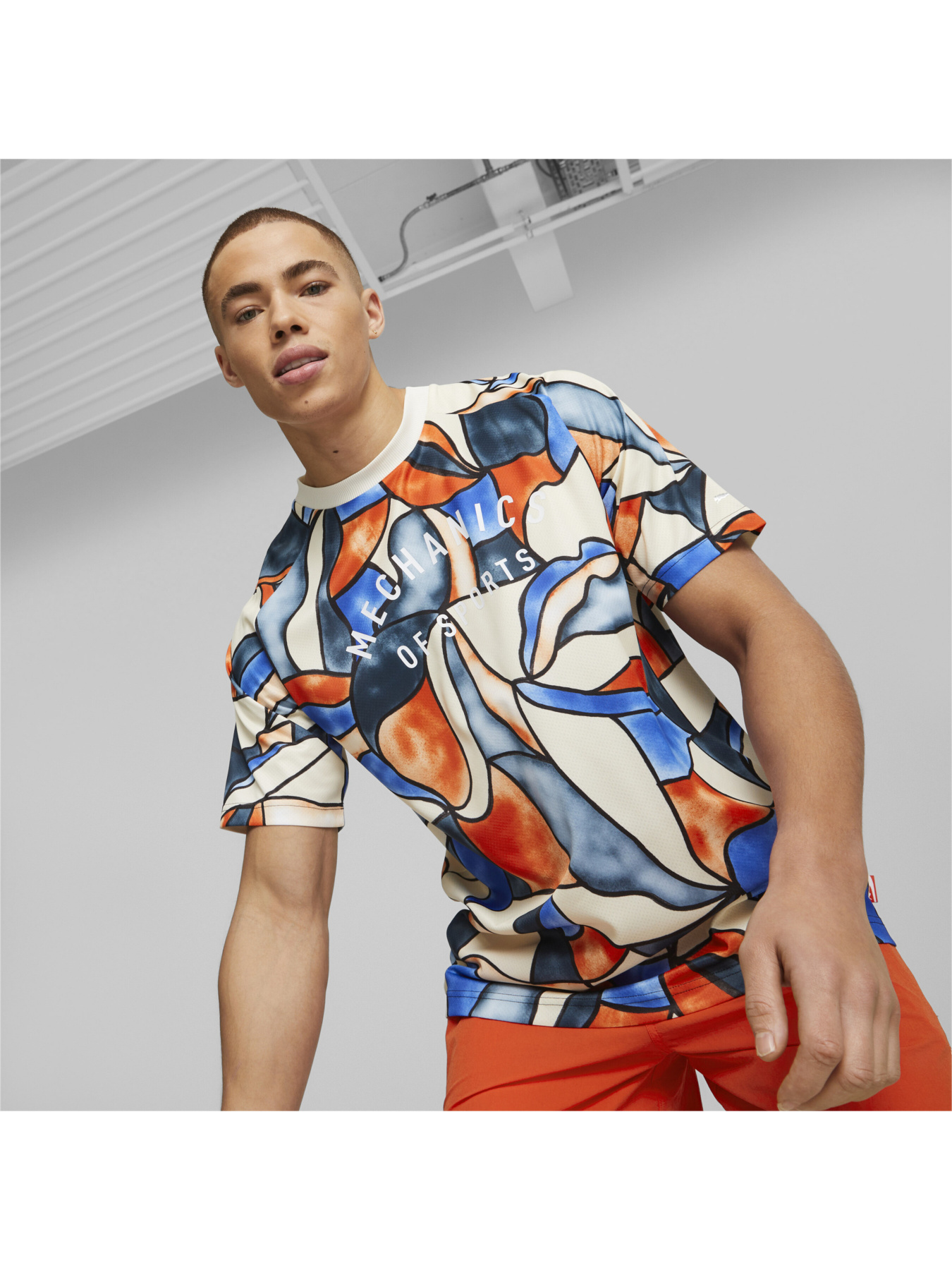 Футболка спортивная PUMA Track Meet Aop Active Tee модель 538021 Фото