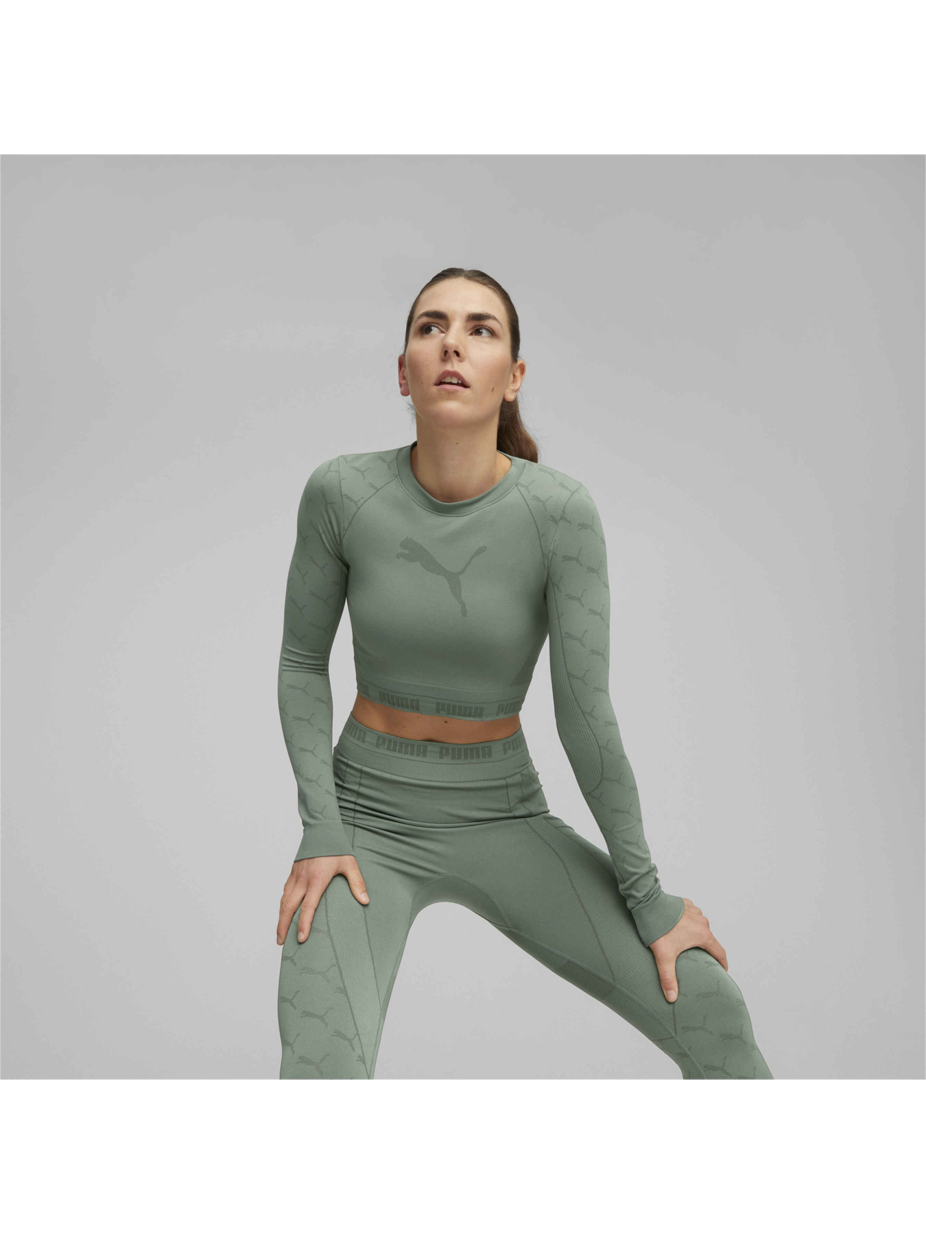 Топ спортивний PUMA Evoknit Longsleeve Tee модель 673092 Фото