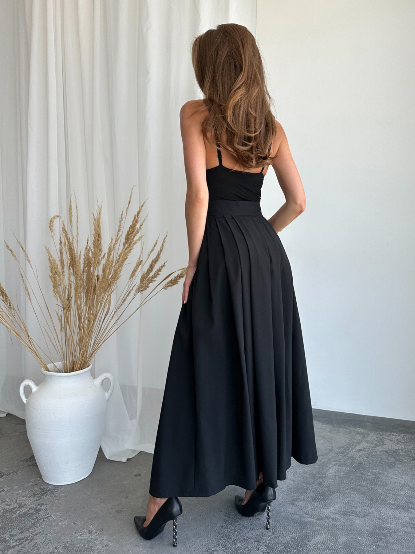 Юбка макси ISSA Plus модель 12572_black Фото