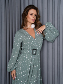 Платье миди ISSA Plus модель 12878_olive Фото