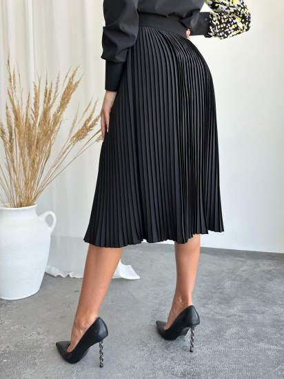 Спідниця міді ISSA Plus модель 13263_black — фото 3 - INTERTOP