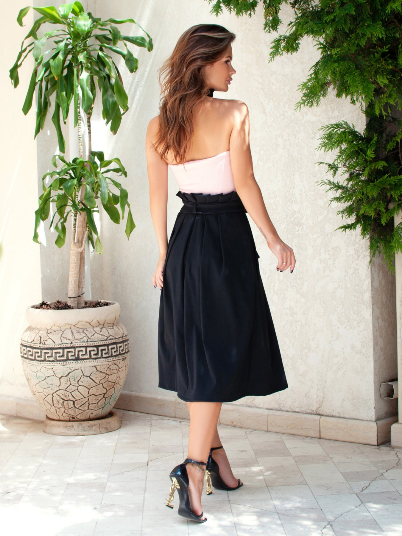 Юбка миди ISSA Plus модель 13583_black Фото