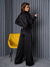 Повседневный костюм ISSA Plus модель 13782_black Повседневный костюм ISSA Plus модель 13782_black Фото