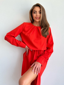 Сукня міді ISSA Plus модель 13792_coral Фото