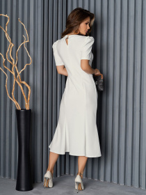 Сукня міді ISSA Plus модель 14152_milky Фото