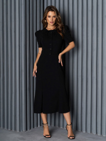 Платье миди ISSA Plus модель 14152_black Фото