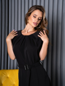 Платье миди ISSA Plus модель 14154_black Фото