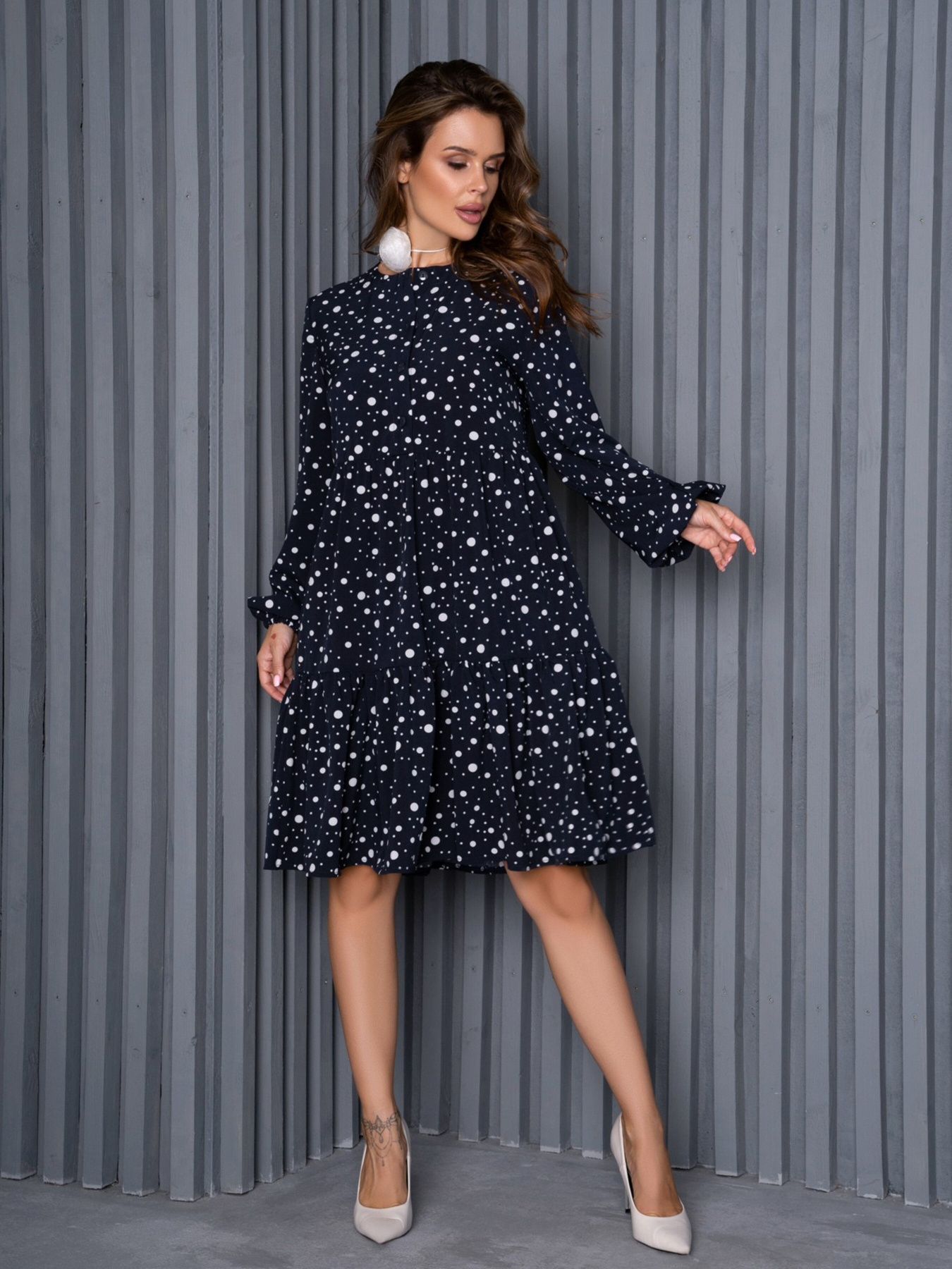 Сукня міні ISSA Plus модель 14156_blue Фото