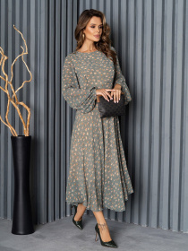 Платье миди ISSA Plus модель 14159_olive Фото