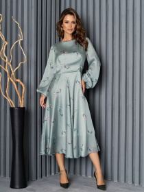 Платье миди ISSA Plus модель 14161_olive Фото