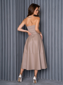 Юбка миди ISSA Plus модель 14162_коричневый Фото