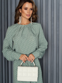 Сукня міді ISSA Plus модель 14168_olive Фото