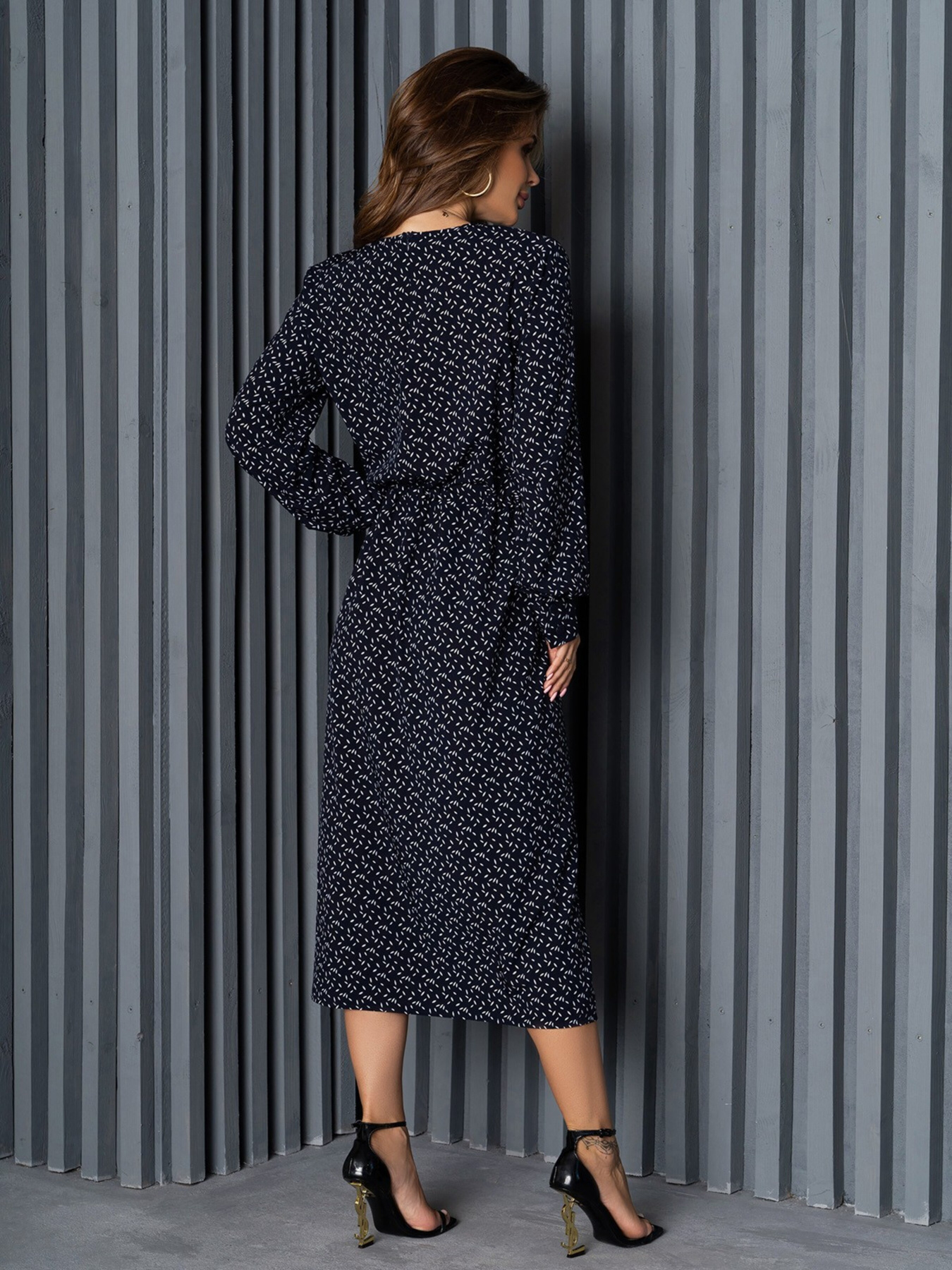 Платье миди ISSA Plus модель 14168_darkblue Фото