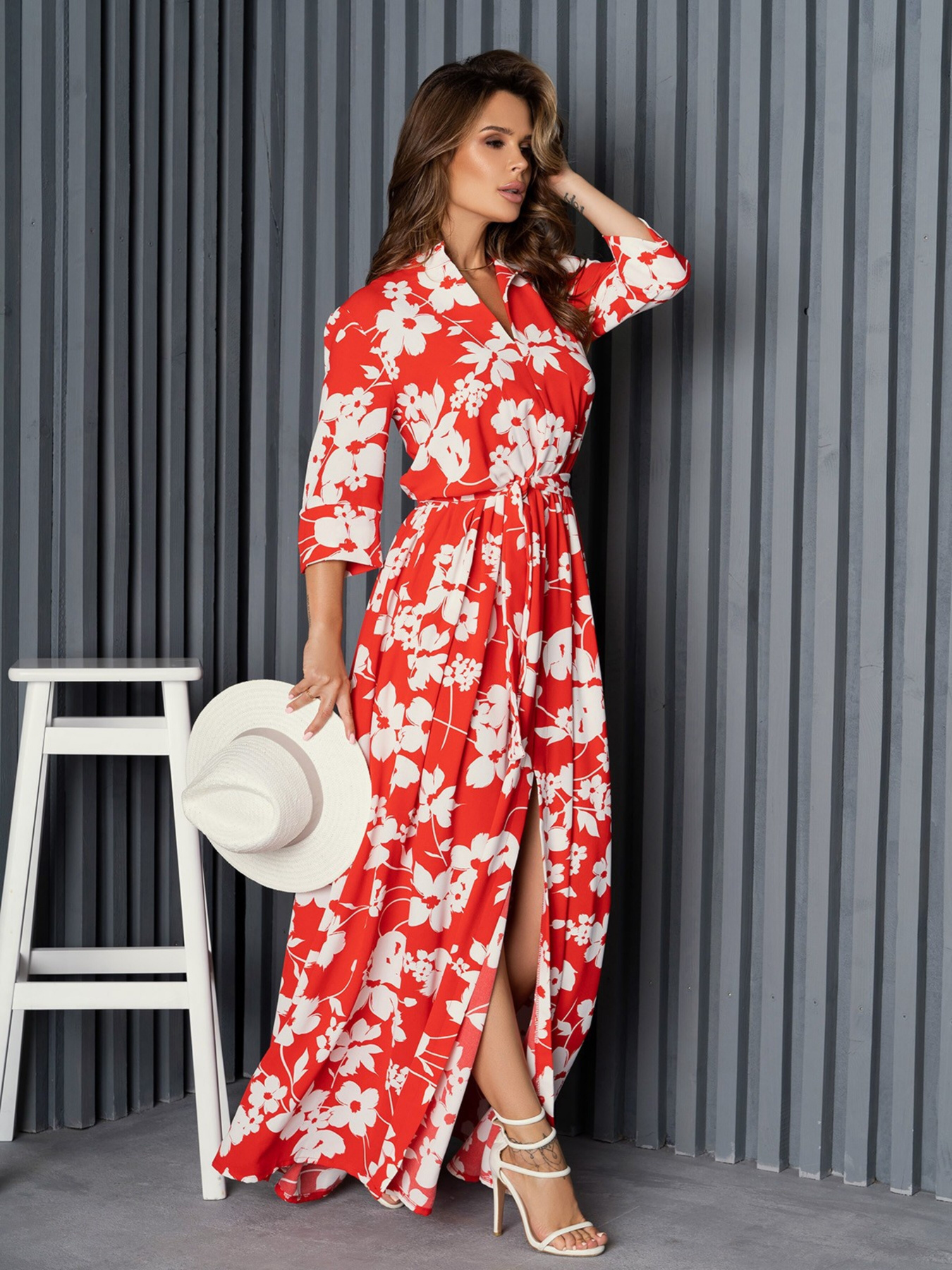 Сукня максі ISSA Plus модель 14169_red Сукня максі ISSA Plus модель 14169_red Фото