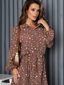 Сукня міні ISSA Plus модель 14170_brown Фото