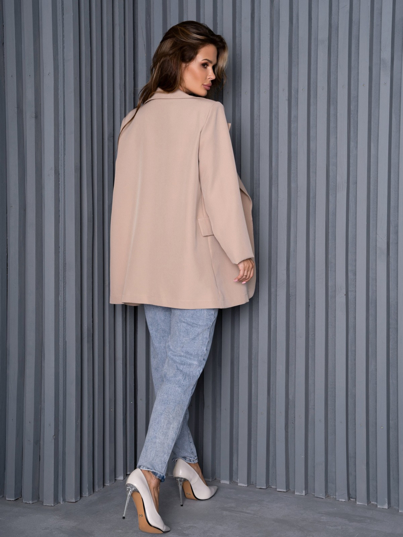 Блейзер ISSA Plus модель 14179_beige Фото