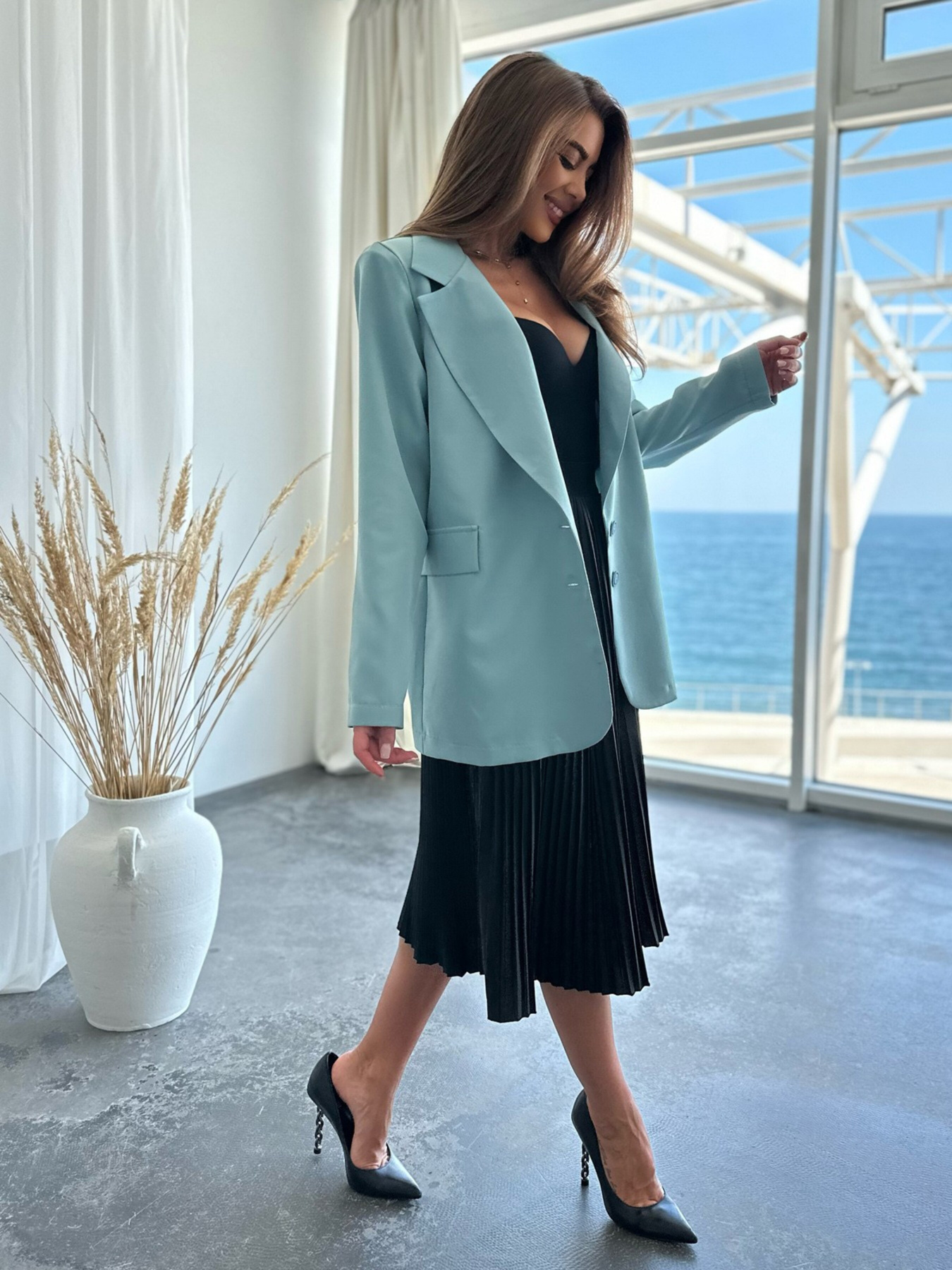 Блейзер ISSA Plus модель 14179_mint Фото