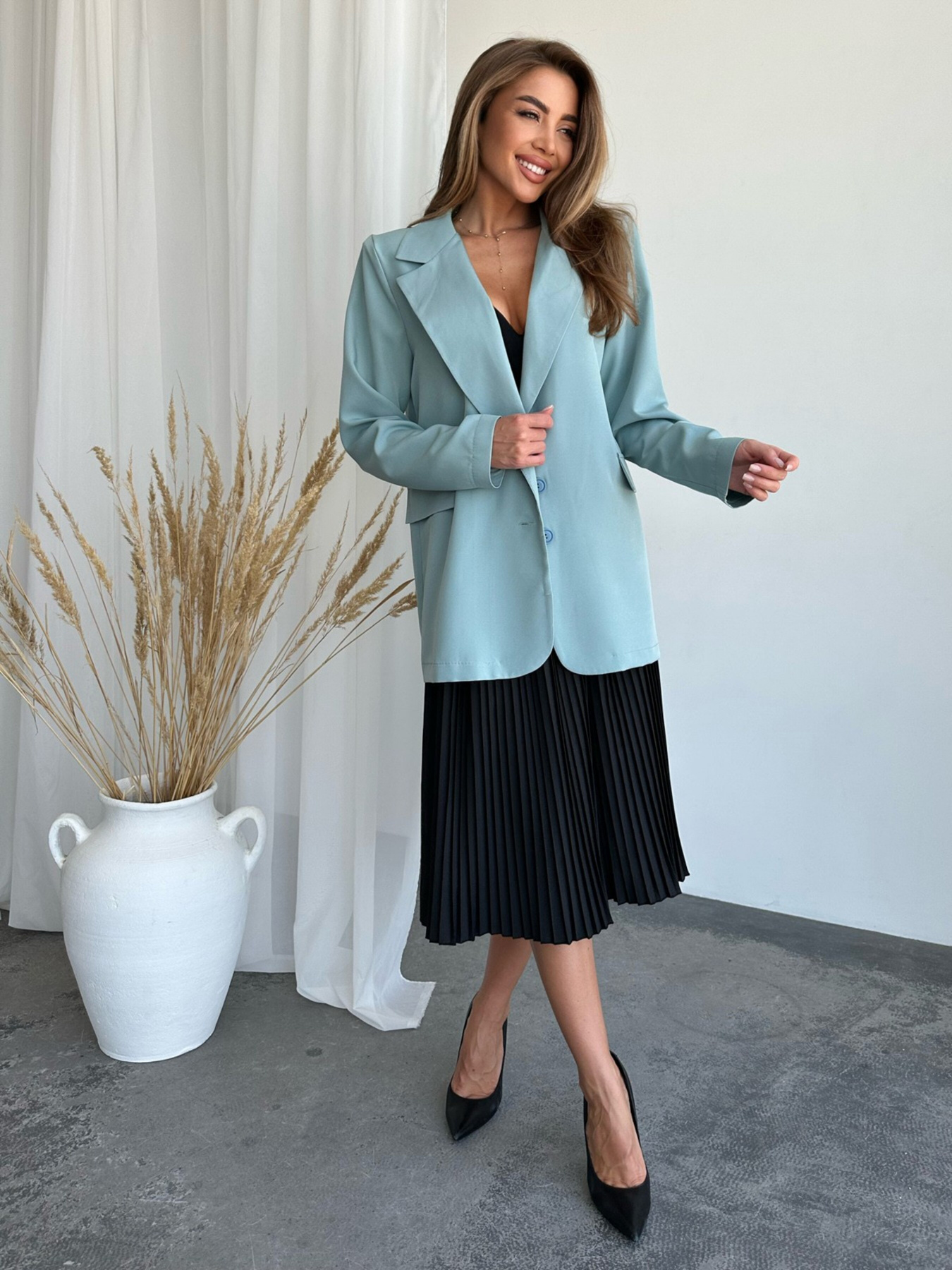 Блейзер ISSA Plus модель 14179_mint Фото