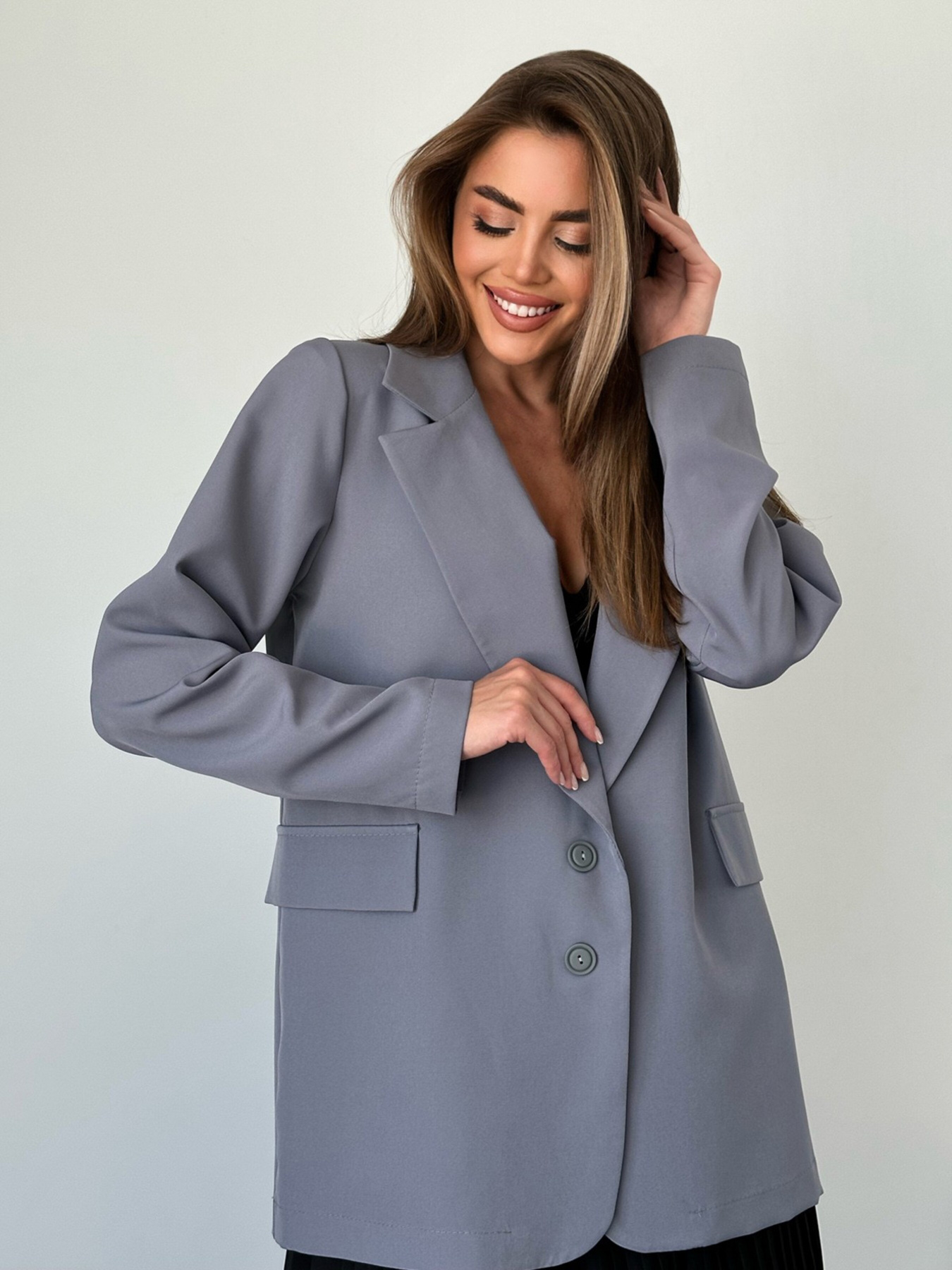 Блейзер ISSA Plus модель 14179_grey Фото