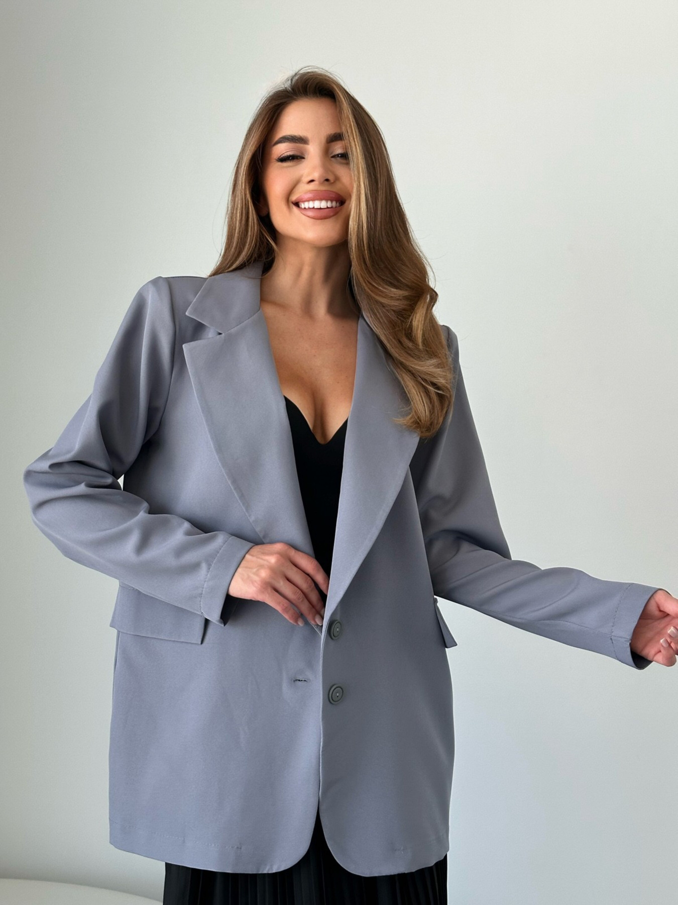 Блейзер ISSA Plus модель 14179_grey Фото