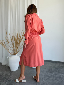 Платье миди ISSA Plus модель 14180_terracotta Фото