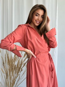 Платье миди ISSA Plus модель 14180_terracotta Фото