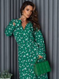 Платье миди ISSA Plus модель 14183_green Фото