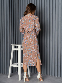 Платье миди ISSA Plus модель 14184_brown Фото