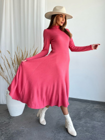 Сукня міді ISSA Plus модель 12352A_deeppink Фото