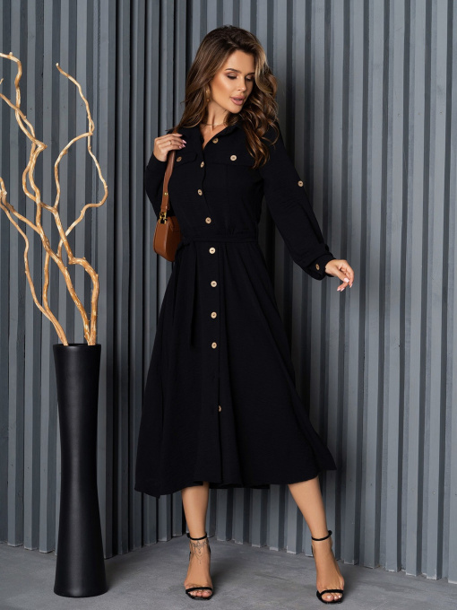 Сукня міді ISSA Plus модель SA-418_black Фото