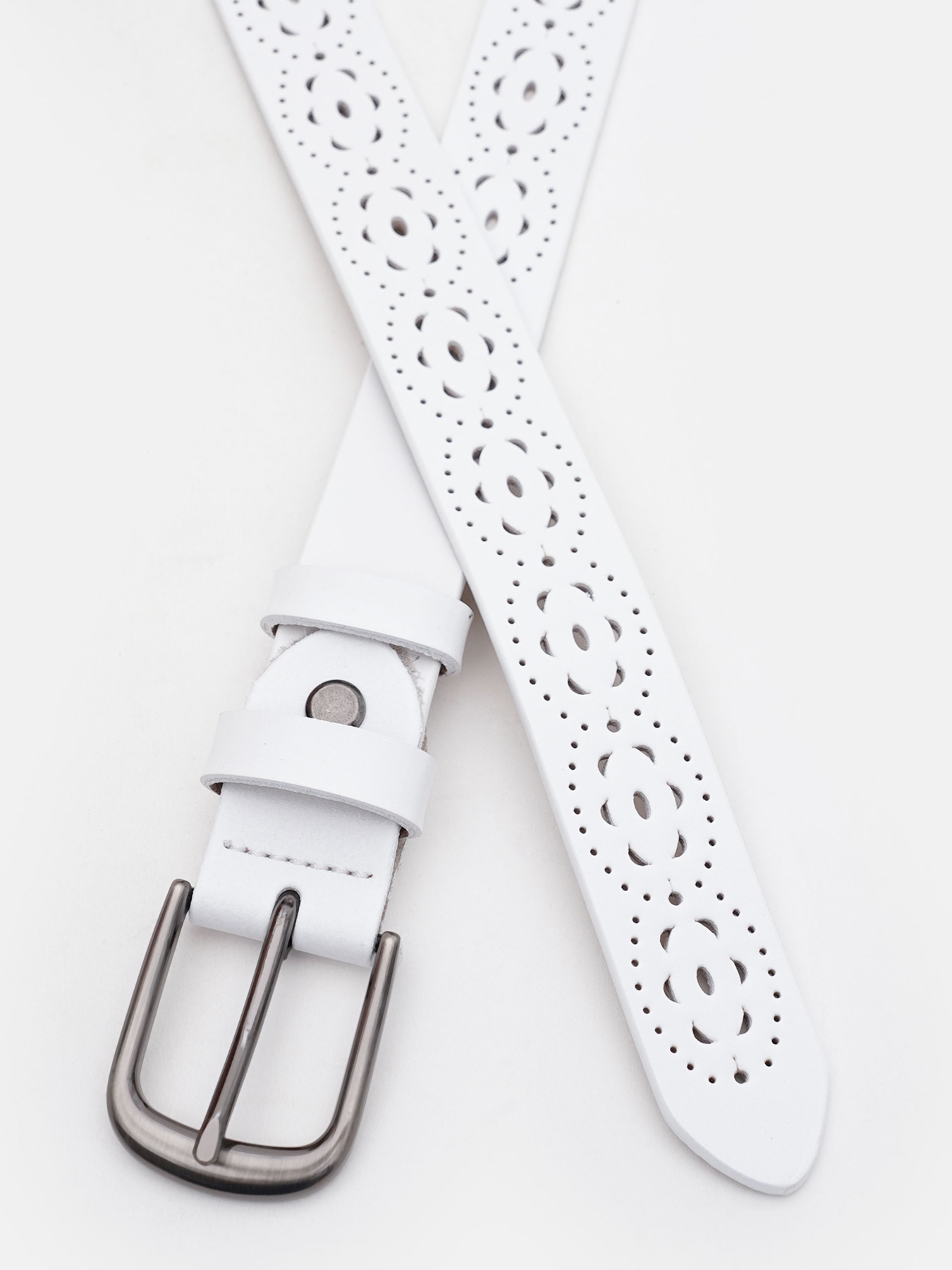 Ремінь Borsa Leather модель CV1ZK-040w-white Фото