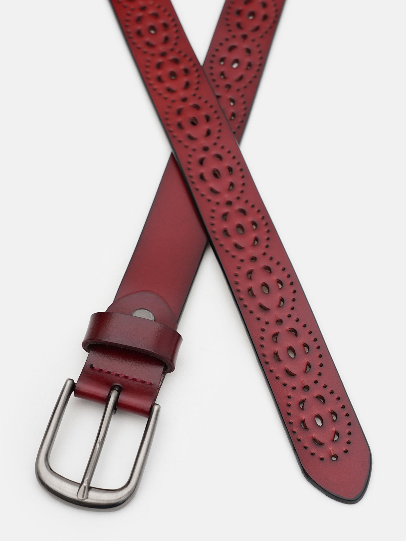 Ремінь Borsa Leather модель CV1ZK-040c-bordo Фото