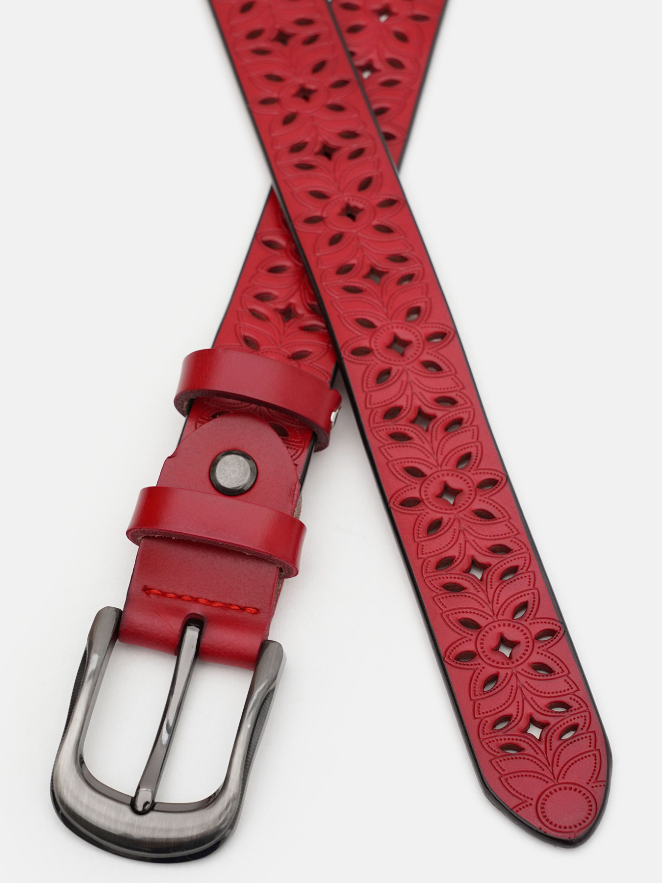 Ремінь Borsa Leather модель CV1ZK-094r-red Фото