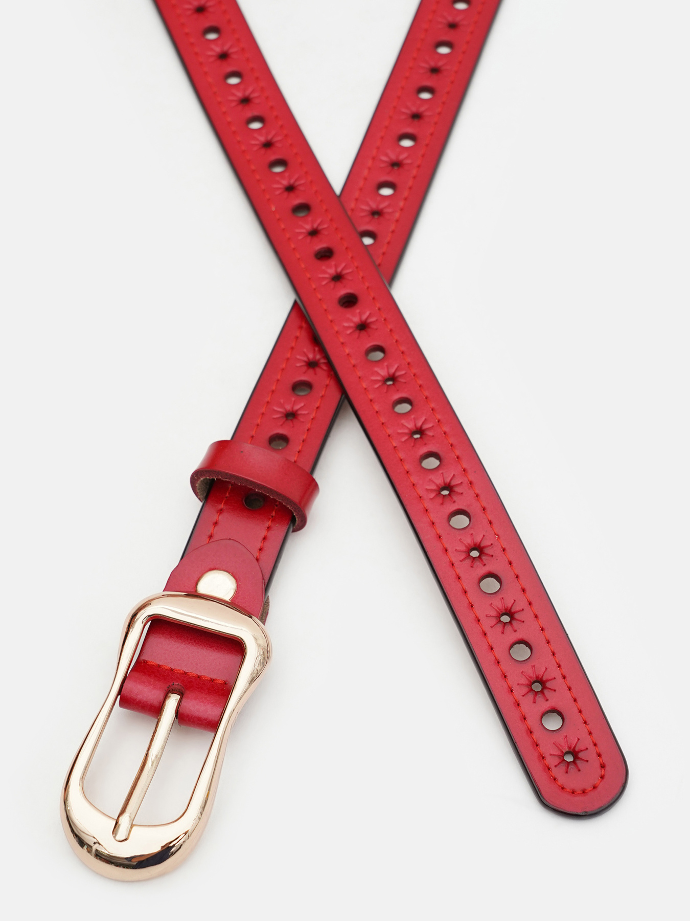 Ремень Borsa Leather модель CV1ZK-019r-red Фото