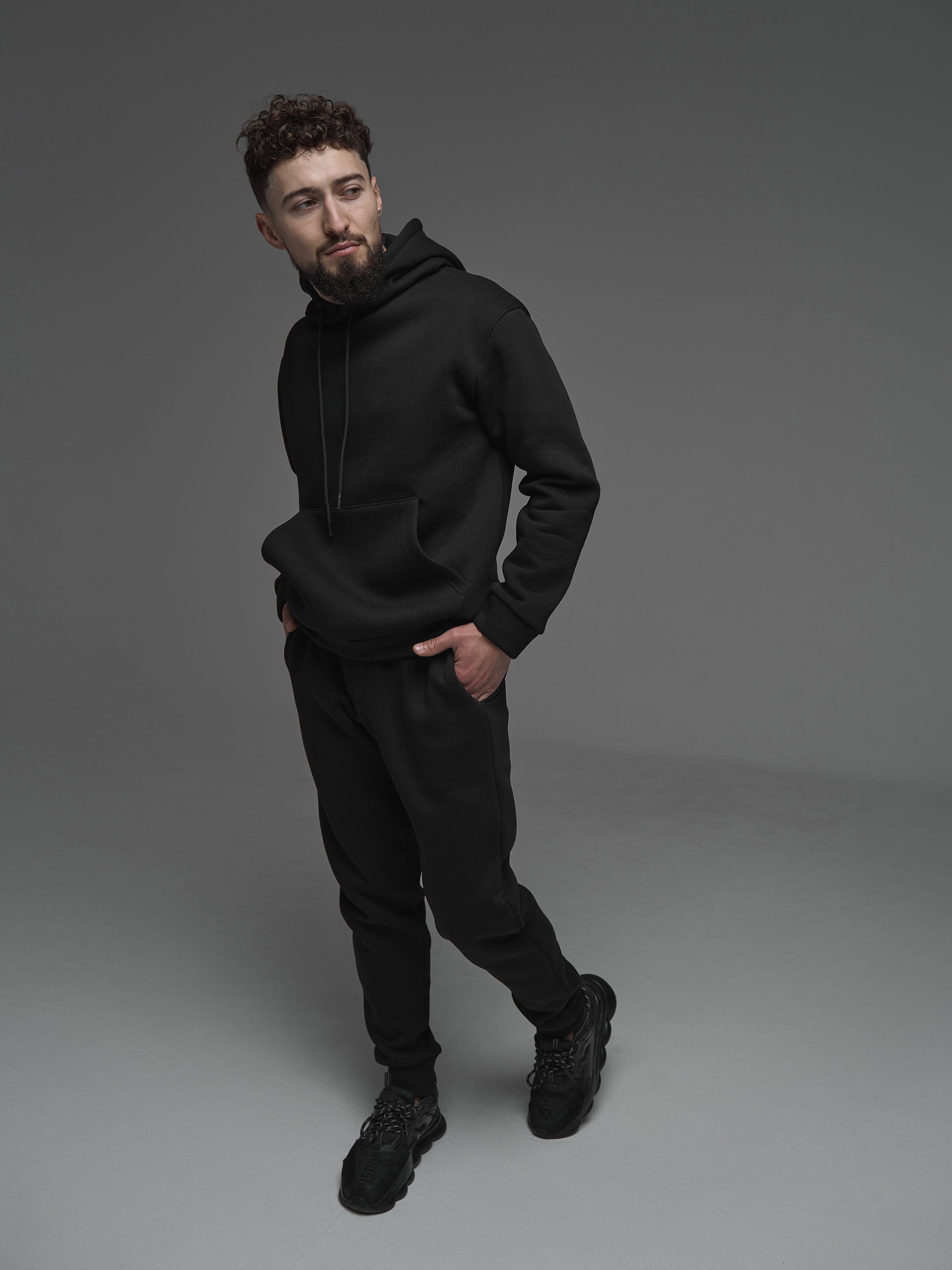 Чоловічий Спортивний костюм HANDY WEAR Hood (3024) колір чорний, матеріал бавовна/поліестер HANDY WEAR - купити в Україні