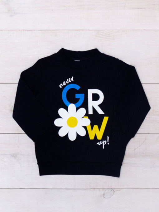 Свитшот Носи своє модель 6069-023-33-5-chornilxno-sinj-romashka Фото