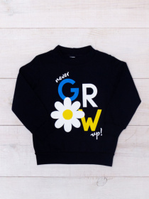 Свитшот Носи своє модель 6069-023-33-5-chornilxno-sinj-romashka Фото