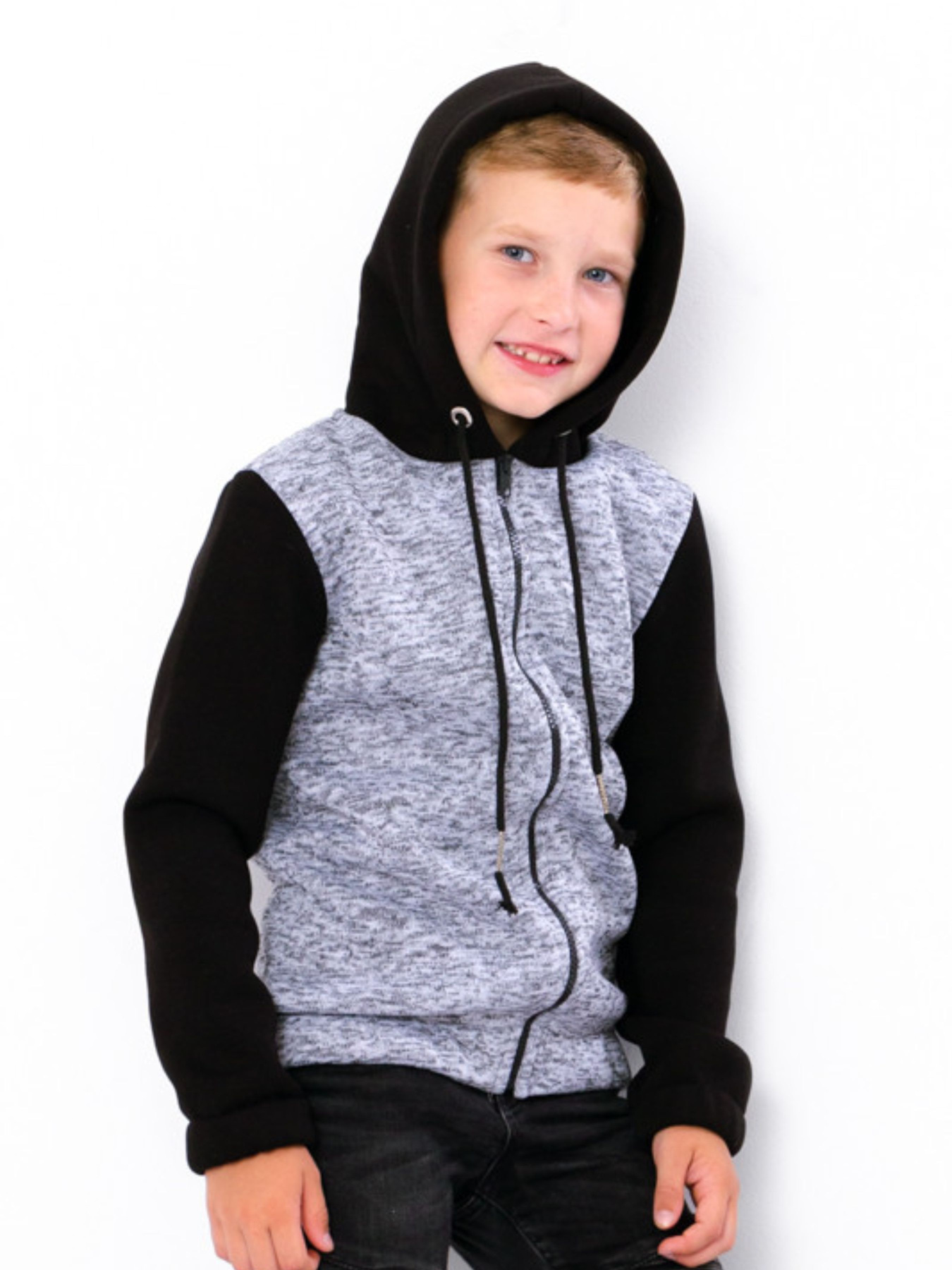 Кофта Носи своє модель 6071-026-4-srij-melanzh-chornij Фото