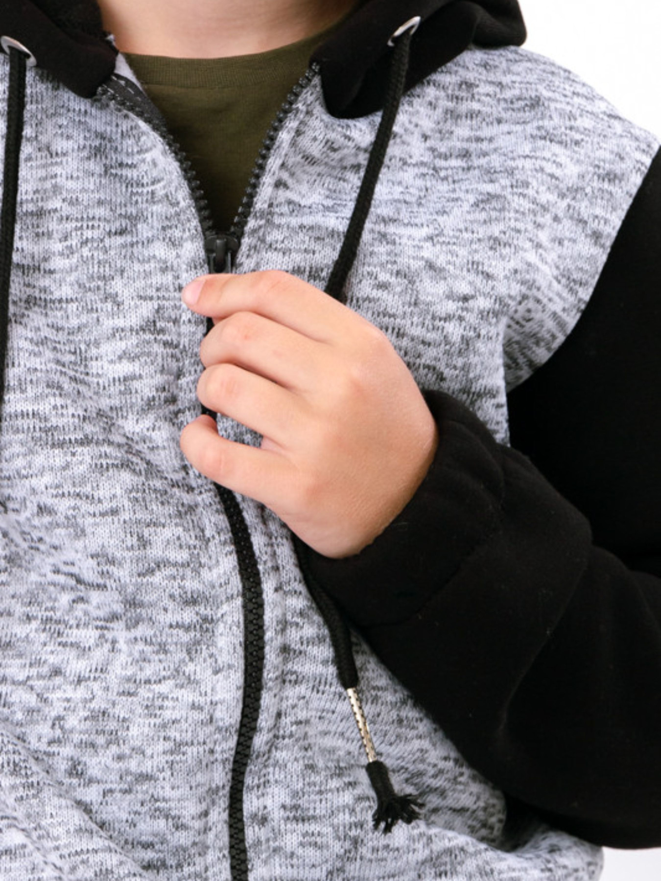 Кофта Носи своє модель 6071-026-4-srij-melanzh-chornij Фото