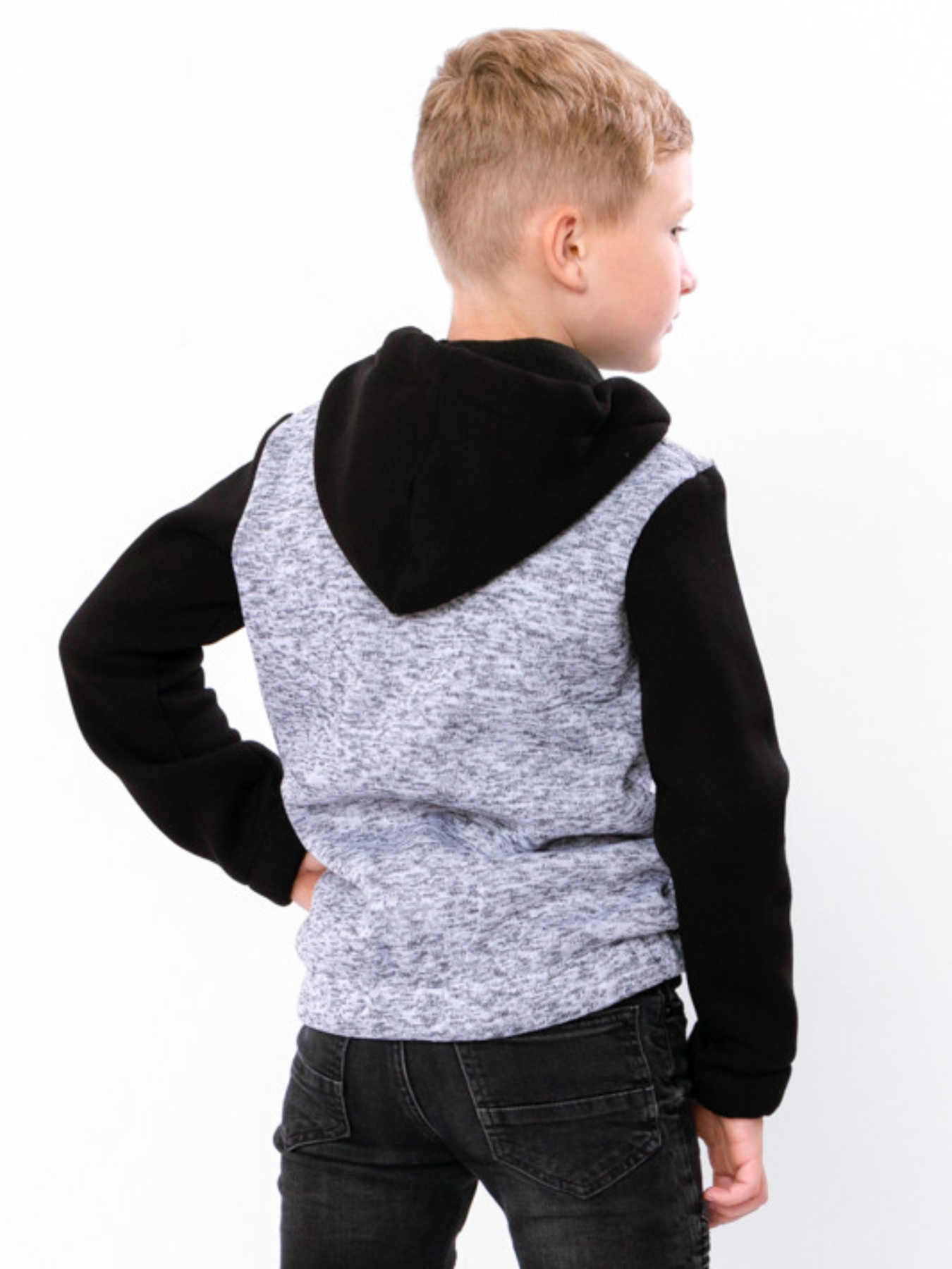 Кофта Носи своє модель 6071-026-4-srij-melanzh-chornij Фото