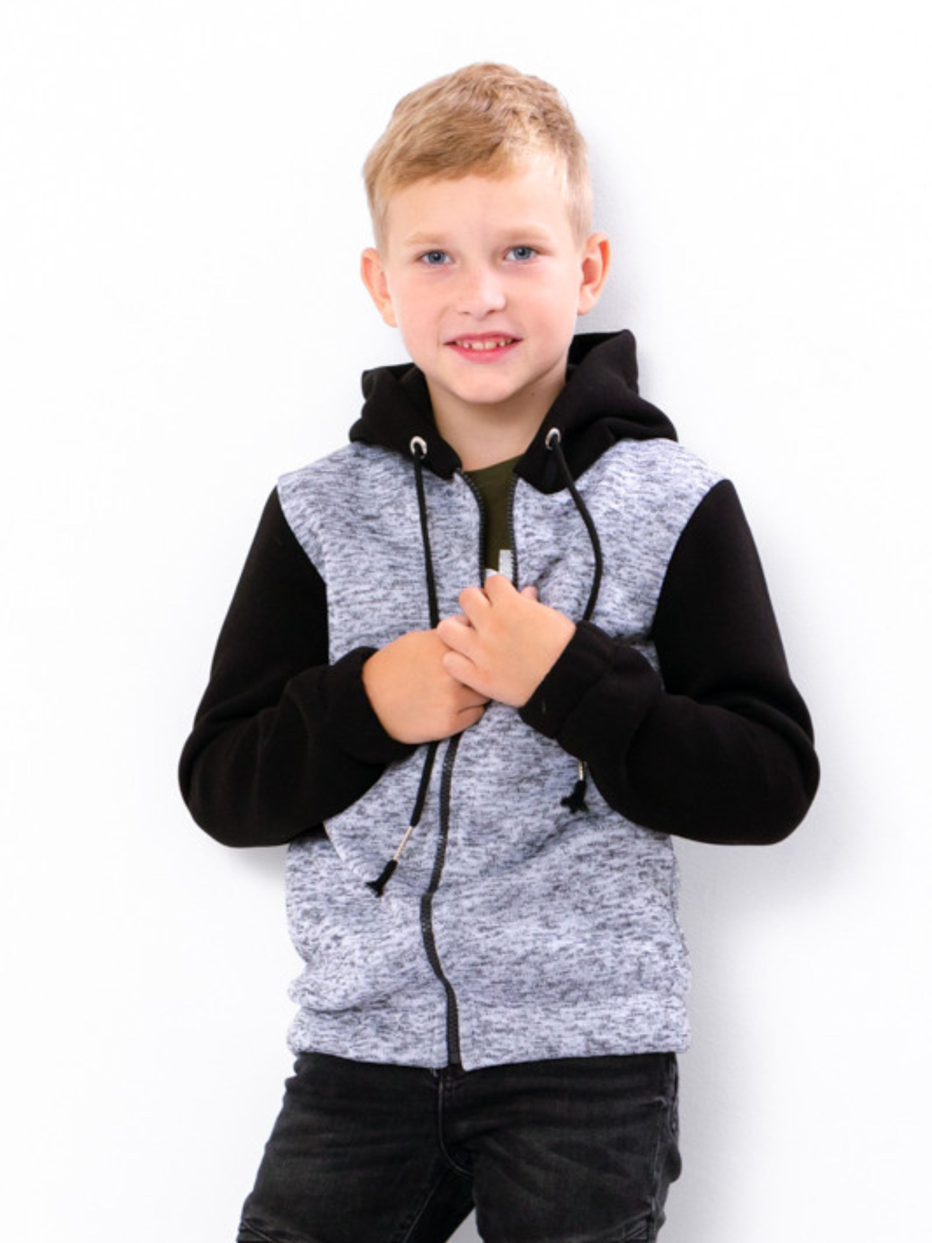 Кофта Носи своє модель 6071-026-4-srij-melanzh-chornij Фото