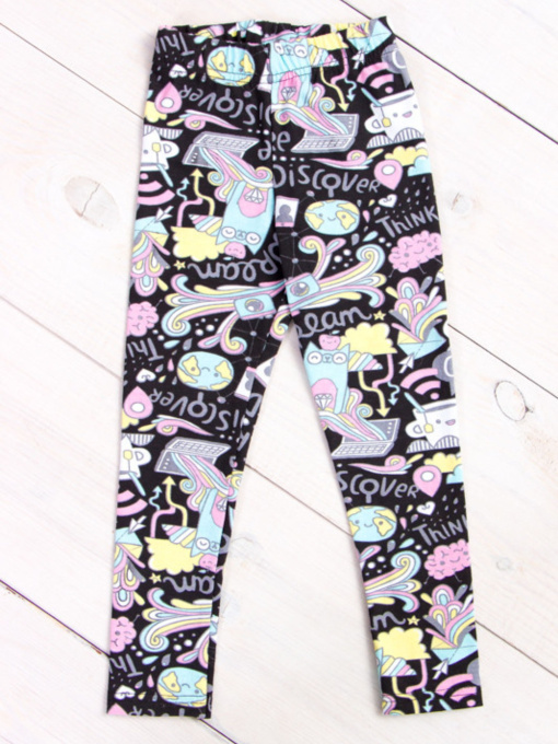 Леггинсы Носи своє модель 6000-043-malyunki-na-chornomu Фото