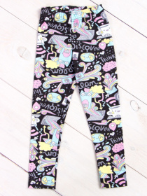 Легінси Носи своє модель 6000-043-malyunki-na-chornomu Фото