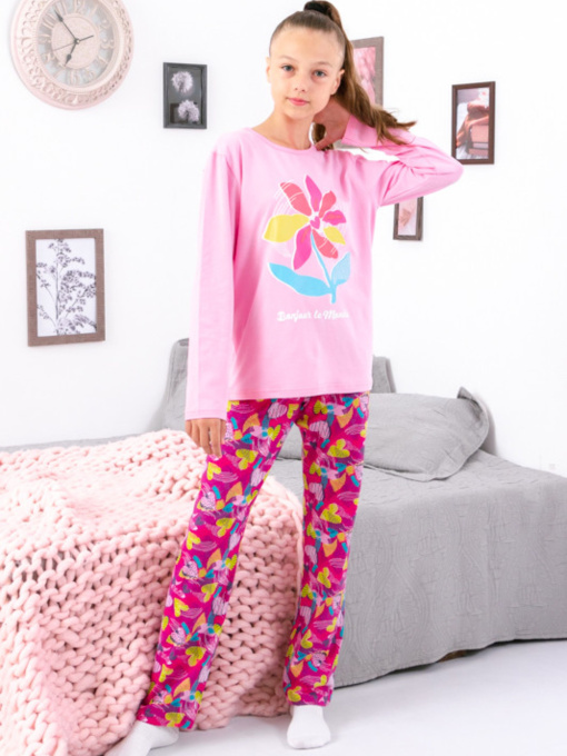 Пижама Носи своє модель 6347-043-33-2-kvtka-rozhevij-serdechka Фото